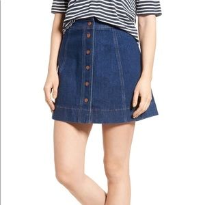 Madewell Metropolis Snap Button Skirt